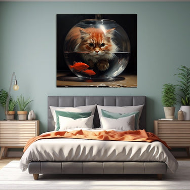Cat and Fish Painting